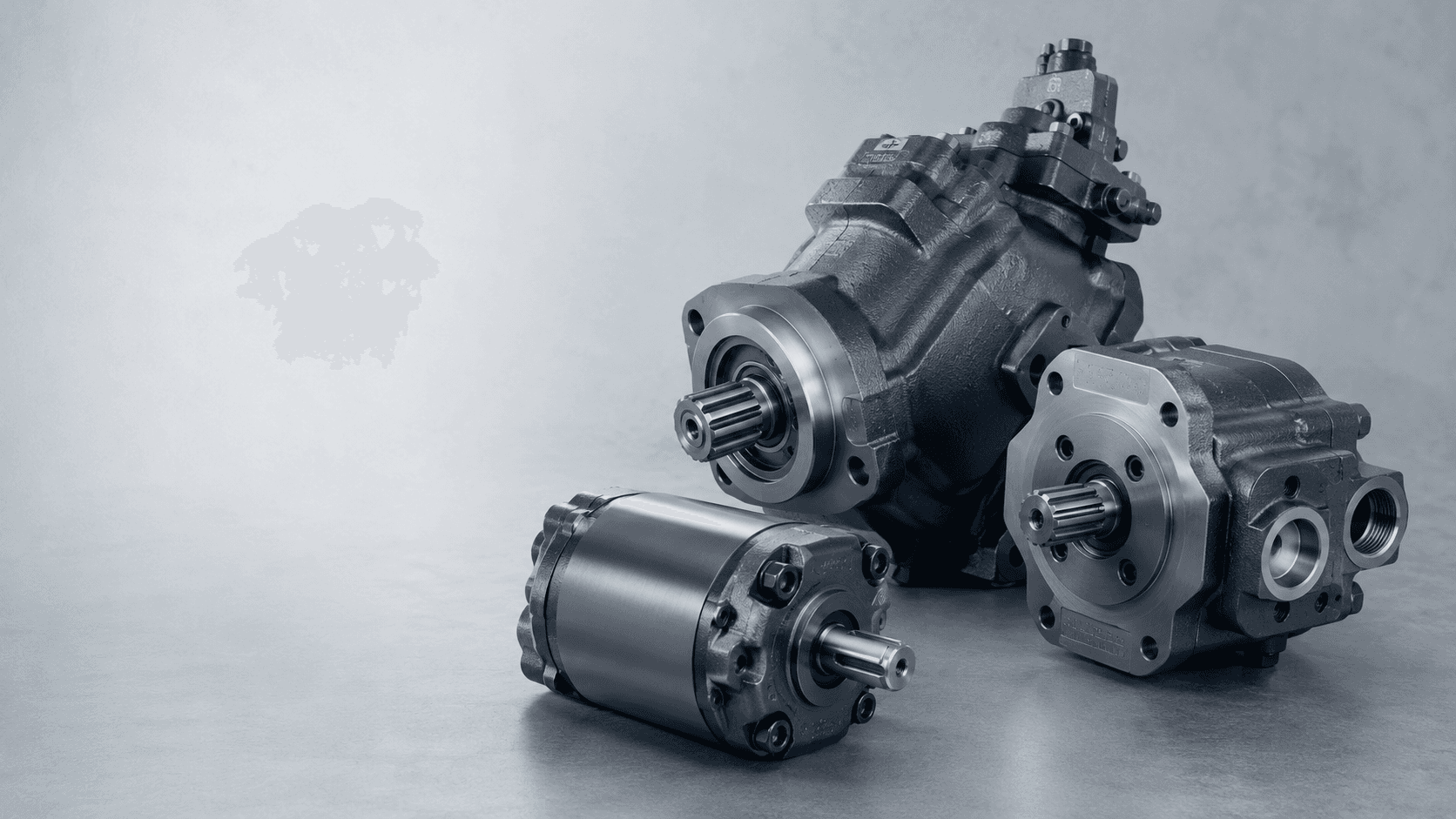 Hydraulic pumps from Yuken, Rexroth, and Vickers